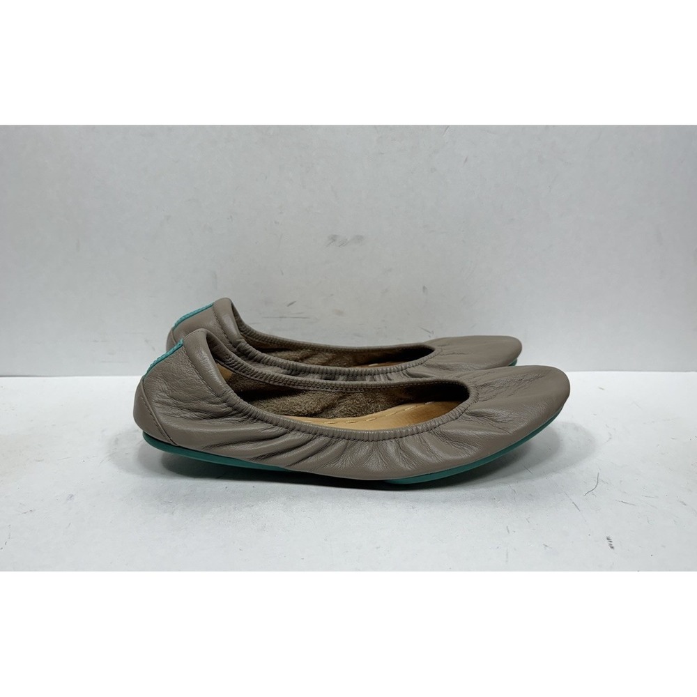 Tieks by Gavrieli Womens Taupe Leather Ballet Flats Foldabale Comfort Shoes Sz 9